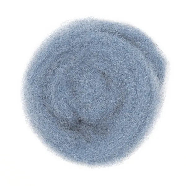 Sky Blue Colour Combed Wool